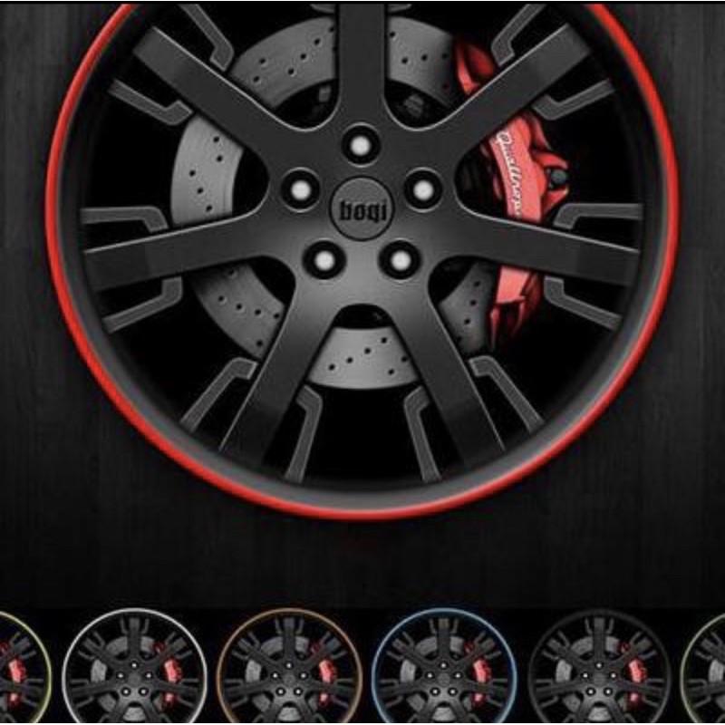 Chỉ viền bánh xe chống xước lazang xe hơi, cao su dán trang trí vành ô tô cuộn 8m chất lượng cao đủ dán 4 bánh