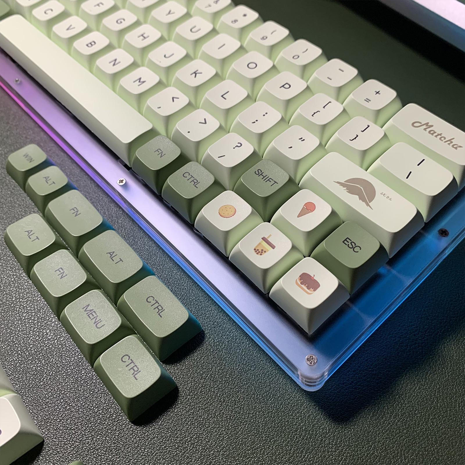 PBT 124 Keys Keycaps Cover for 61 64 72 Mechanical Keyboard Durable