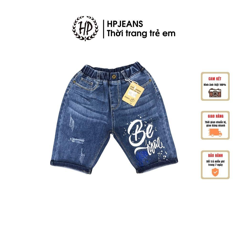 Quần Jean Bé Trai HPJEANSQ410 Hậu Bùi Quần Jean Bé Trai Size Đại HP Jeans Cotton 100% Cho Bé Từ 10 Đến 13 Tuổi