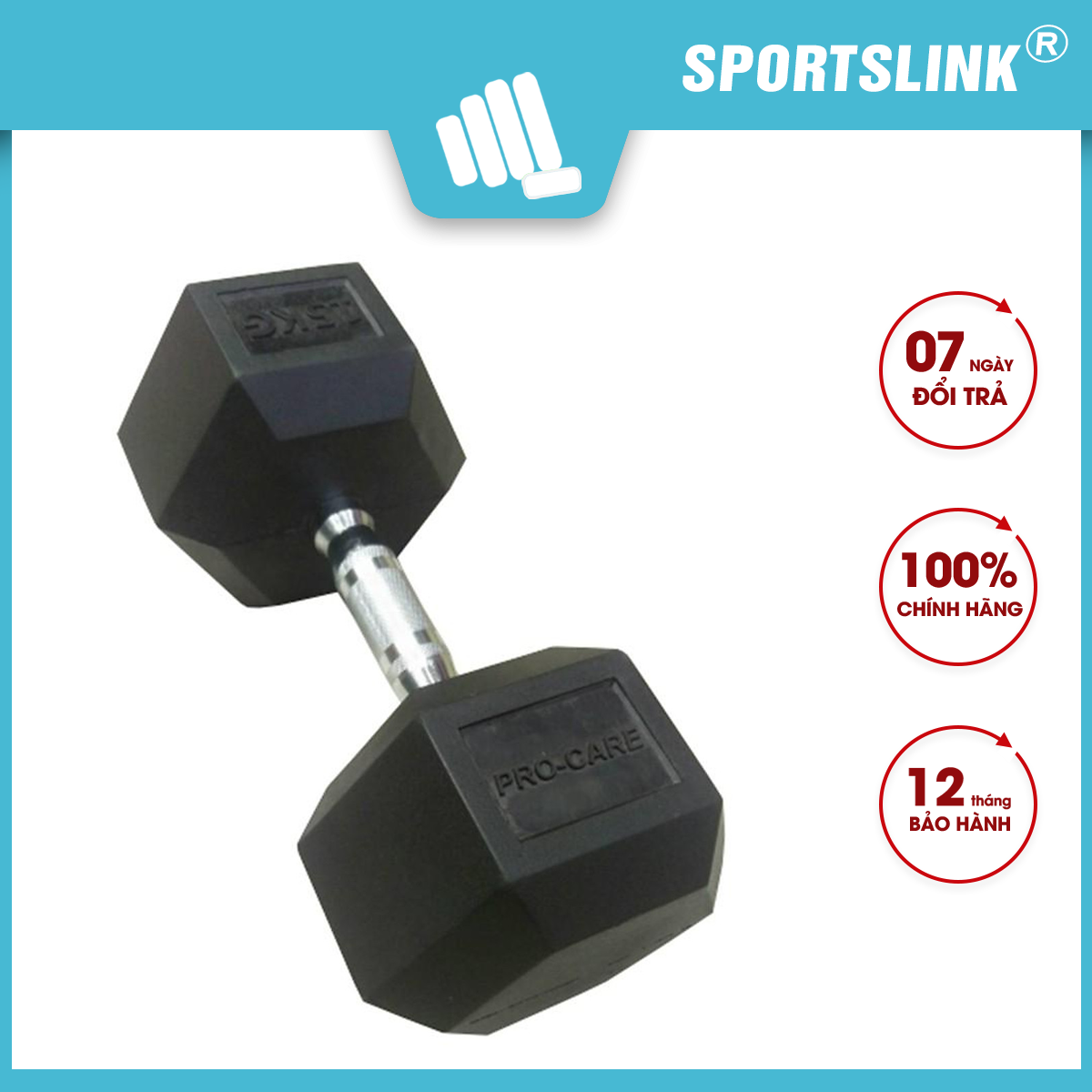 Tạ tập tay lục giác SPORTSLINK - 7,5KG