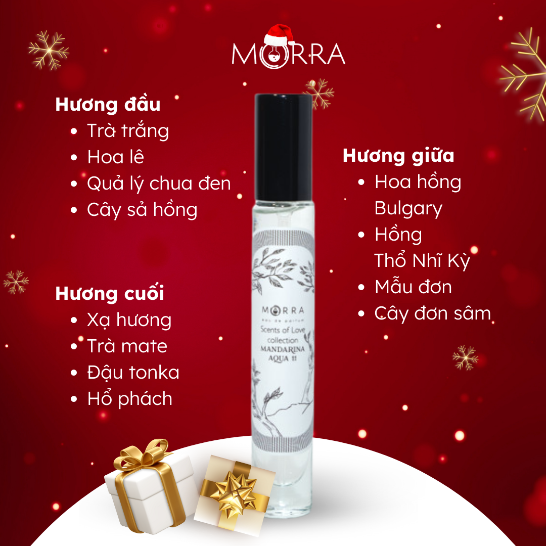 Nước Hoa Morra Unisex Morra Mandarina Aqua 11 Chai 10ml Nguyên Liệu Từ Pháp Hương Tươi Mát