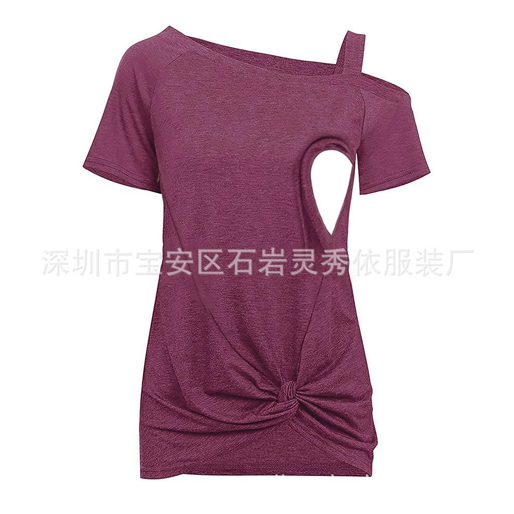 Áo cho con bú, chất cotton siêu mềm mát