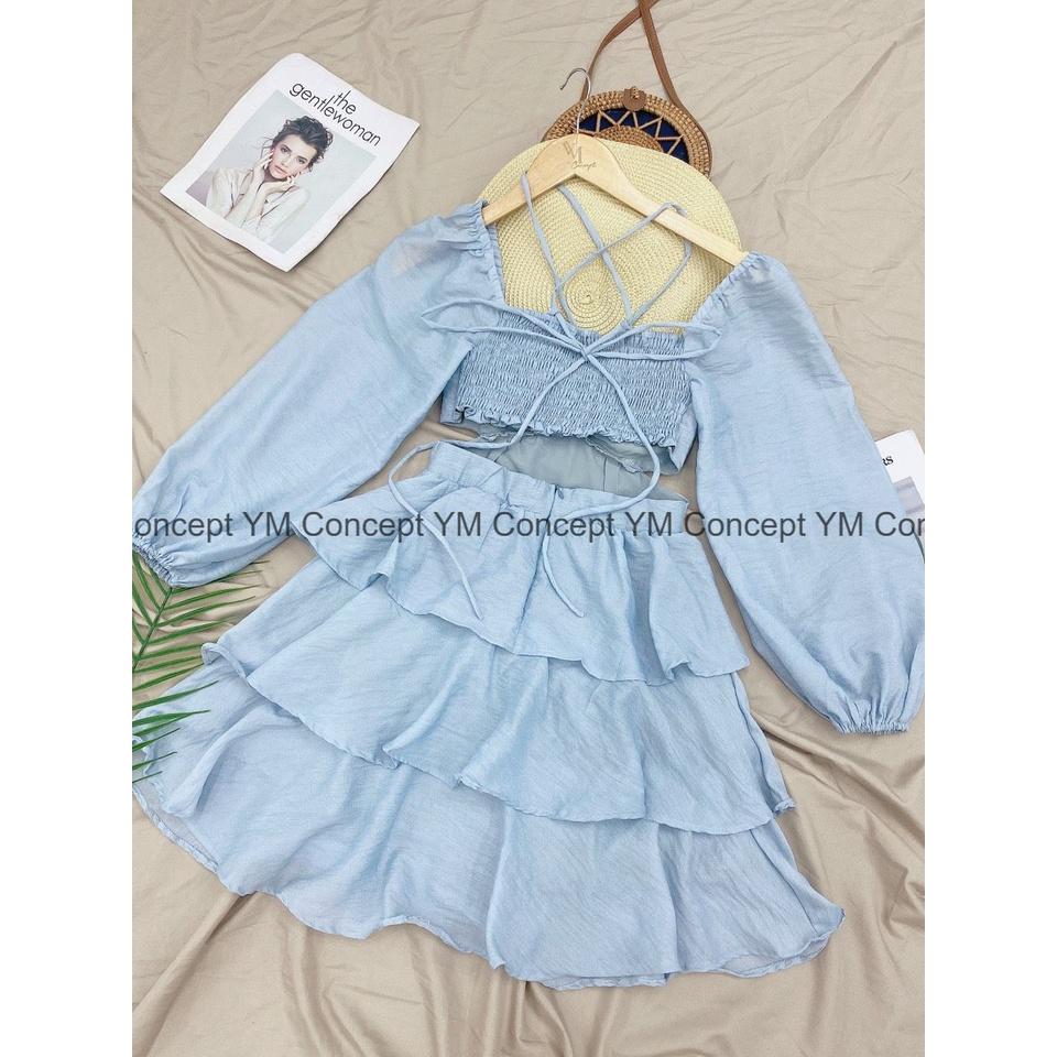 Đầm Xòe 3 Tầng Cut Out Lưng Qri Dress - D0488