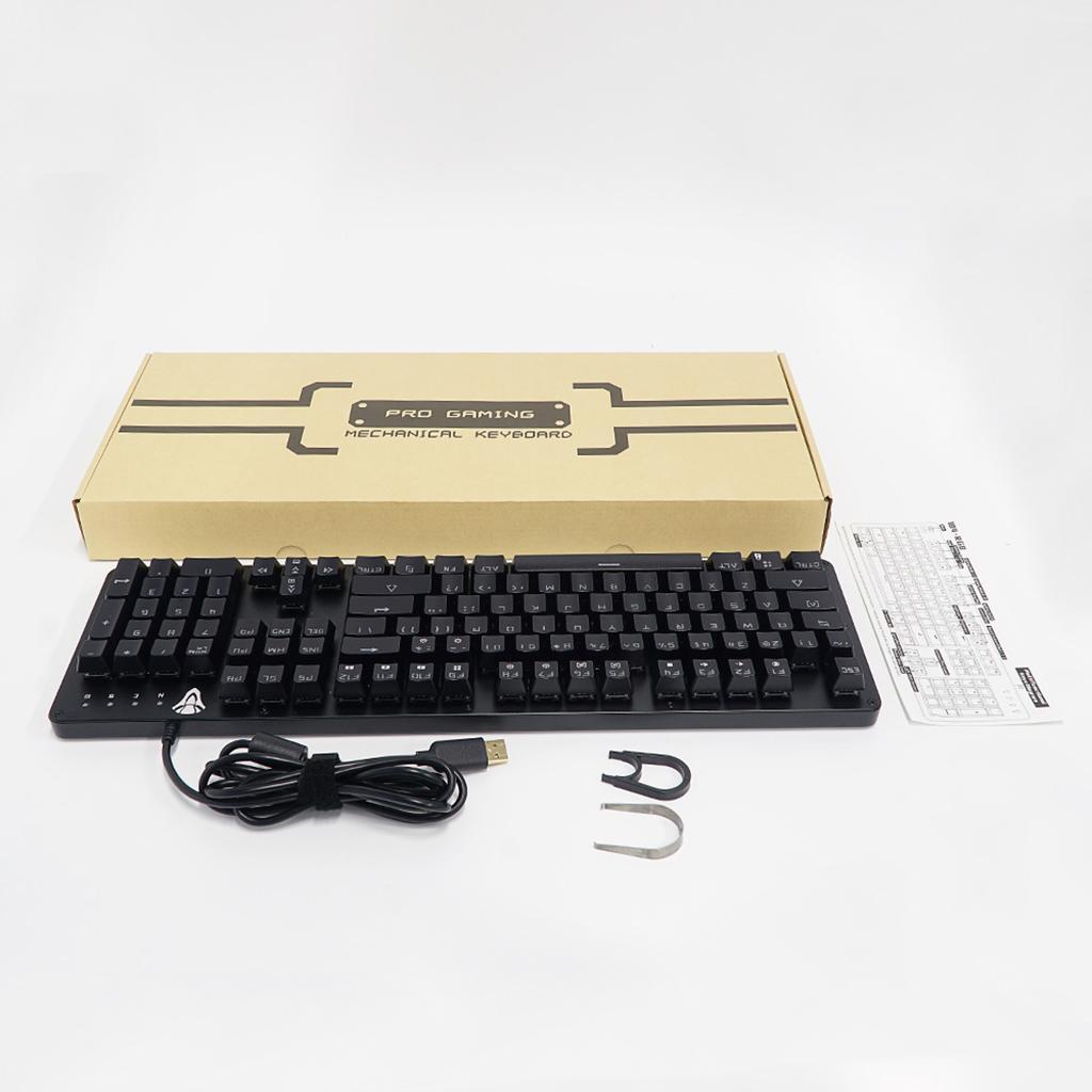 Gaming Keyboard 104 Key RGB Backlit Mechanical Game Keyboard Waterproof