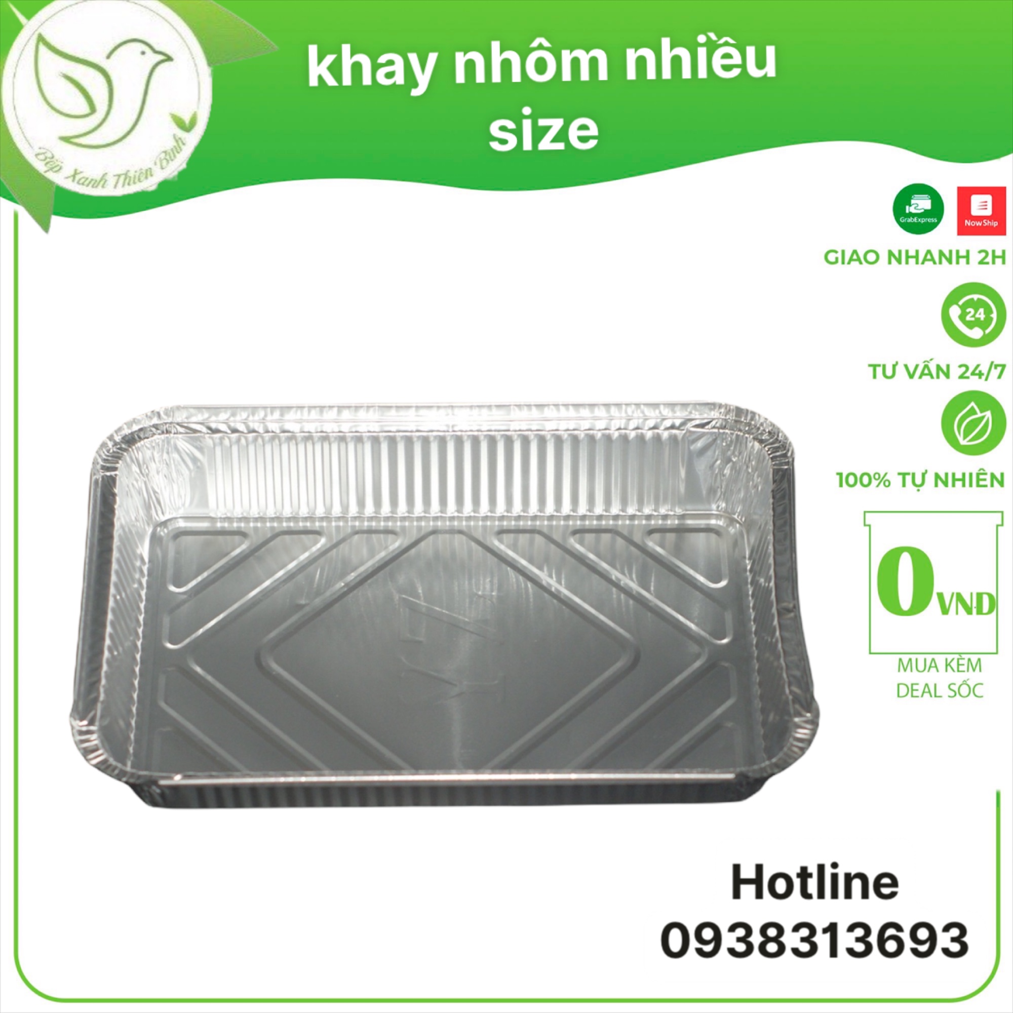 10 khay nhôm, khay bạc nướng kèm nắp nhiều size dùng đựng thực phẩm, hải sản, thịt ốc tiện lợi - Bếp xanh thiên bình