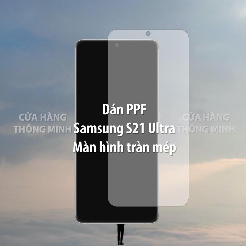 Tấm dán dành cho Samsung S21 Ultra dán PPF mặt trước, dán mặt sau, dán màn hình, dán mặt lưng Full viền chuẩn