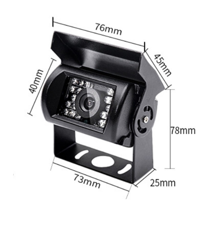 Bộ Camera Lùi Xe Tải Hồng Ngoại 18 Mắt Và Màn Hình Camera Lùi LCD 5 Inch Nguồn Điện 12-24V