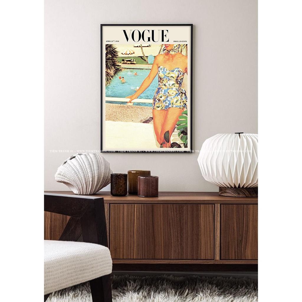 Tranh treo tường decor, Tiệm Tranh 91, tranh thương hiệu thời trang, tặng kèm đinh treo, in theo yêu cầu