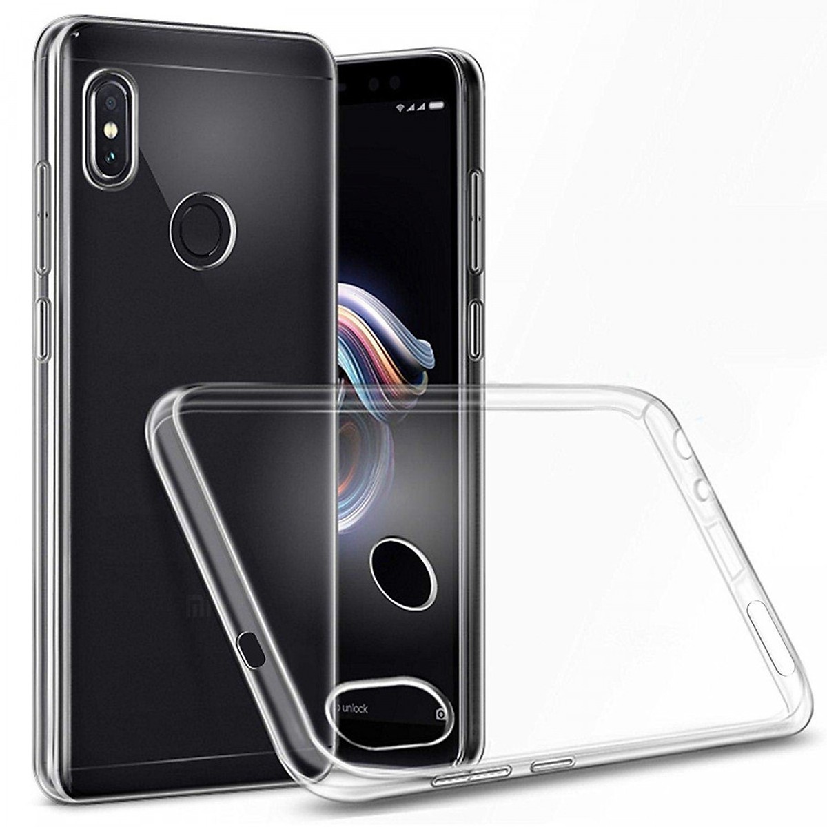 Ốp lưng silicone dẻo trong suốt dành cho Xiaomi Redmi Note 5 / Redmi Note 5 Pro