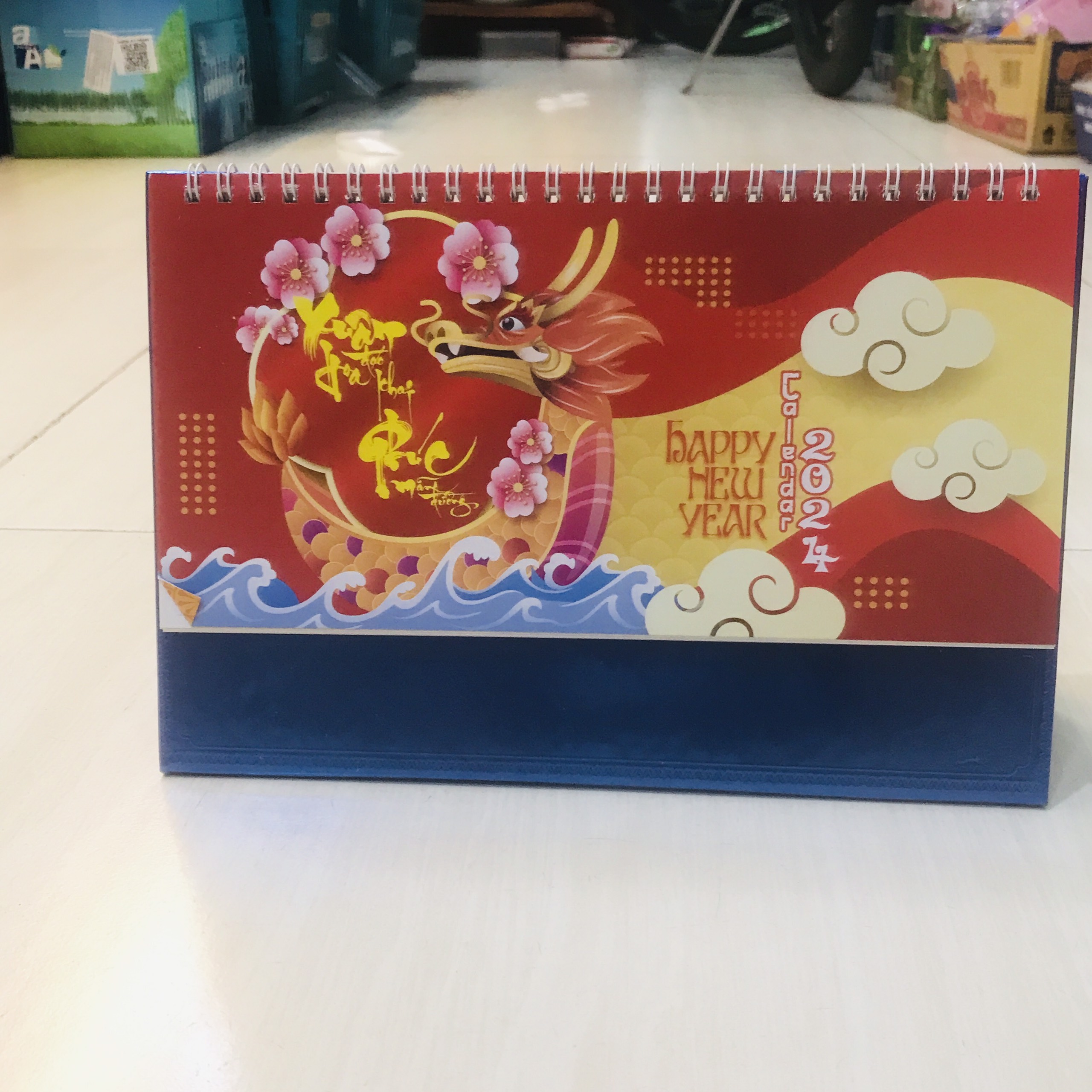 Lịch để bàn 2024kích thước 24cm*16cm có ngày âm