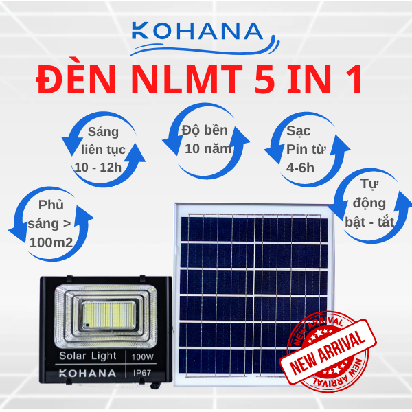 Đèn pha năng lượng mặt trời 100W