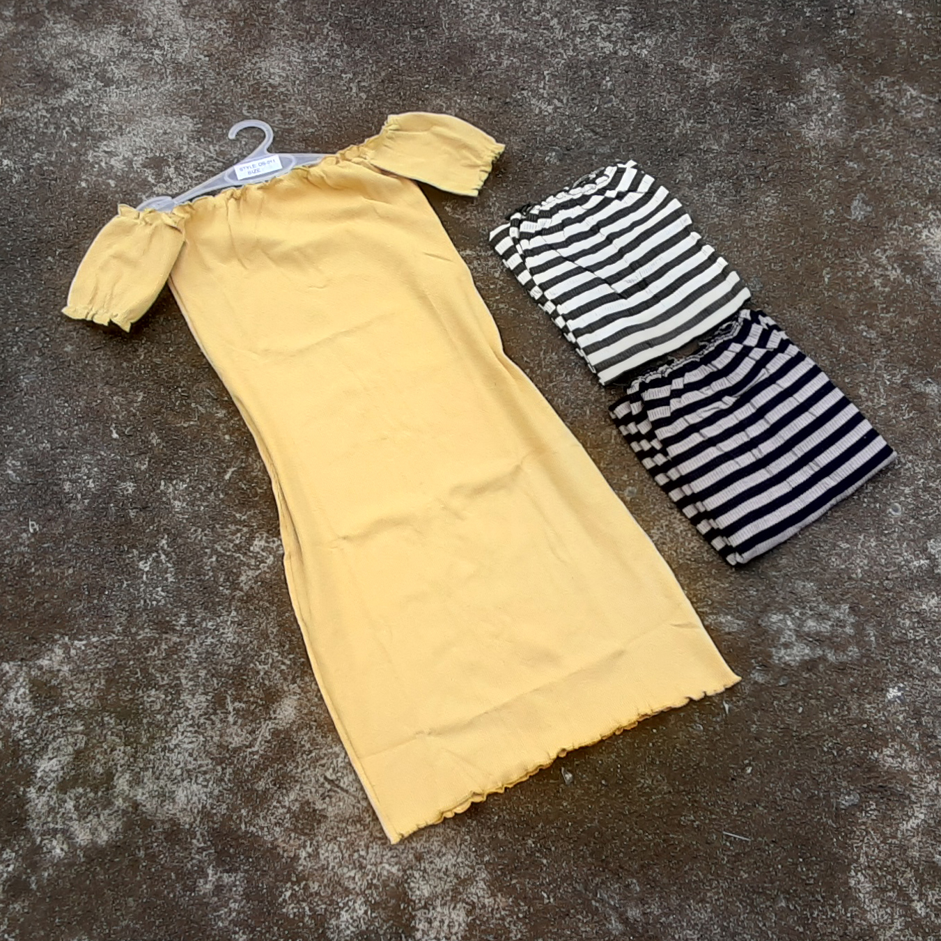 Váy body trễ vai thun gân thời trang XIXO - DAM0018
