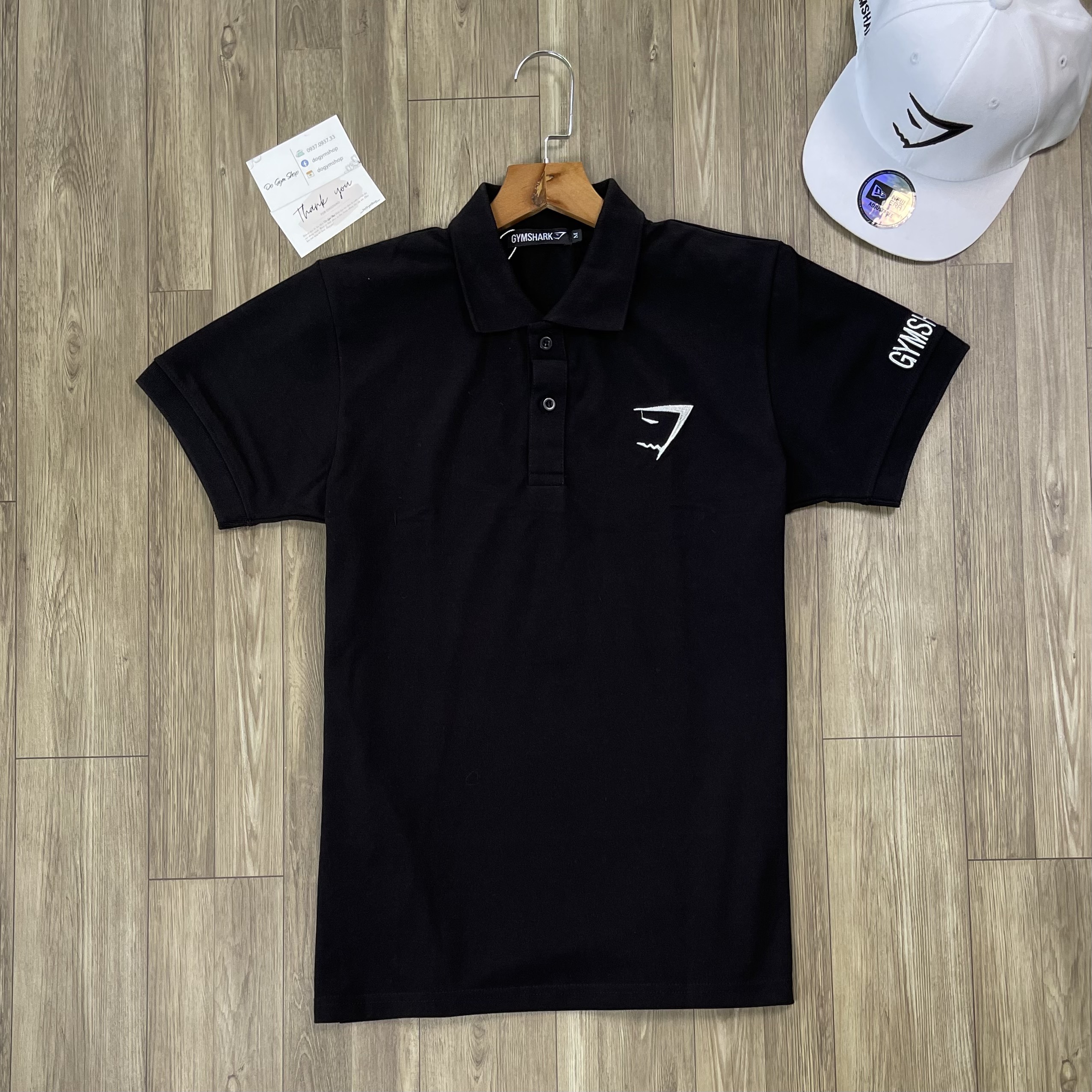 Áo polo nam tập gym DO GYM SHOP áo có cổ thể thao, logo thêu, chất thun thoáng mát
