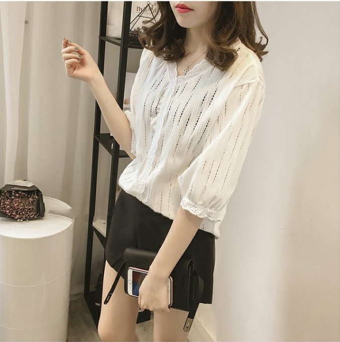 Áo sơ mi nữ tay lỡ thiết kế lạ phong cách Hàn Quốc SM185