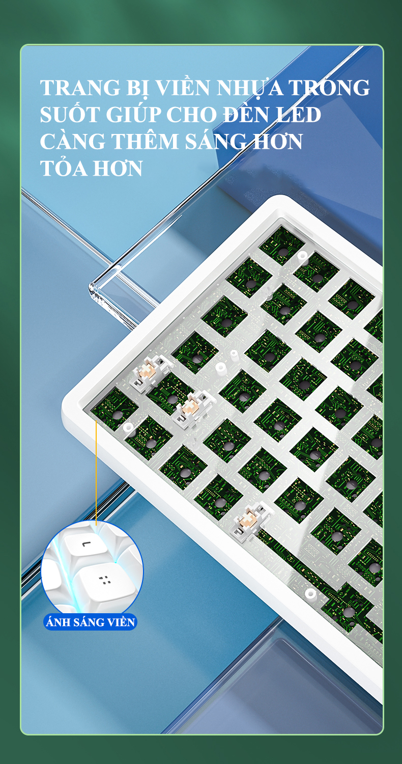 Bàn phím cơ LANGTU GK102 red switch có nhiều chế độ đèn led với màu sắc phối màu độc lạ dành cho game thủ - Hàng Chính Hãng