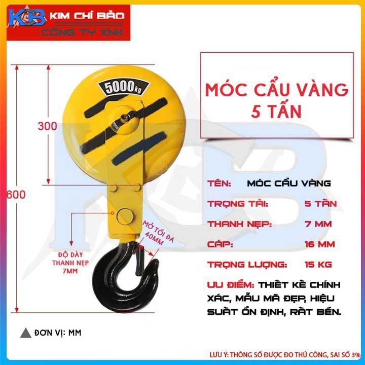 Móc cẩu vàng 5 tấn