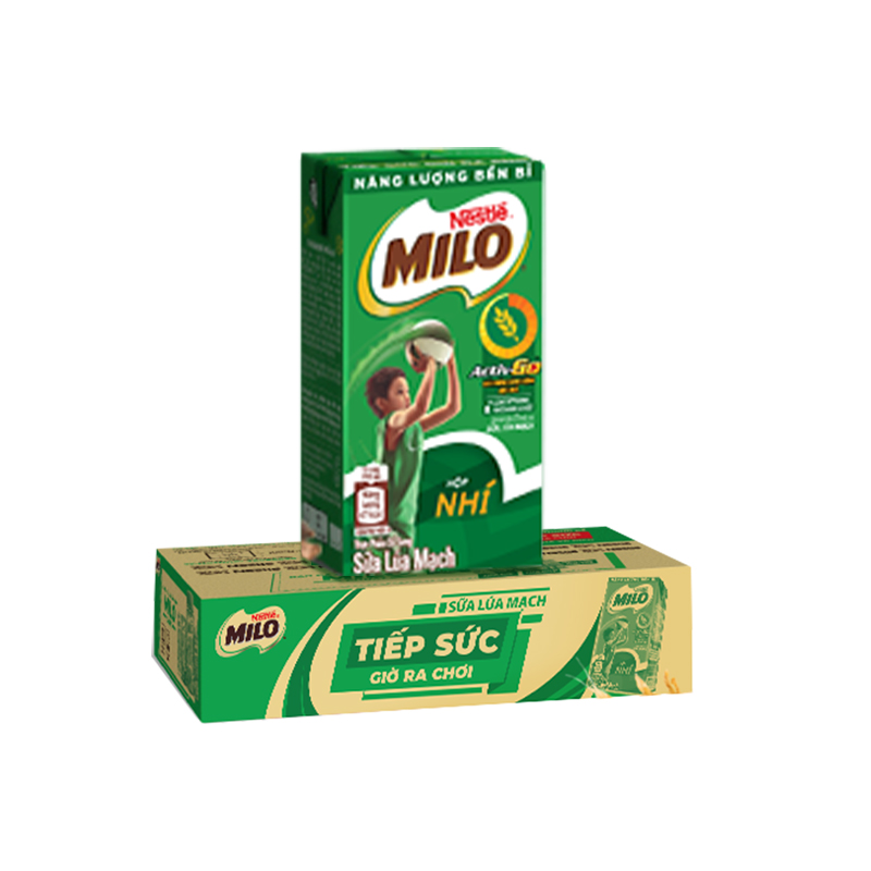 [Tặng Túi Đeo Chéo Chữ Nhật Milo] Sữa lúa mạch MILO thùng 48 hộp x 110ml