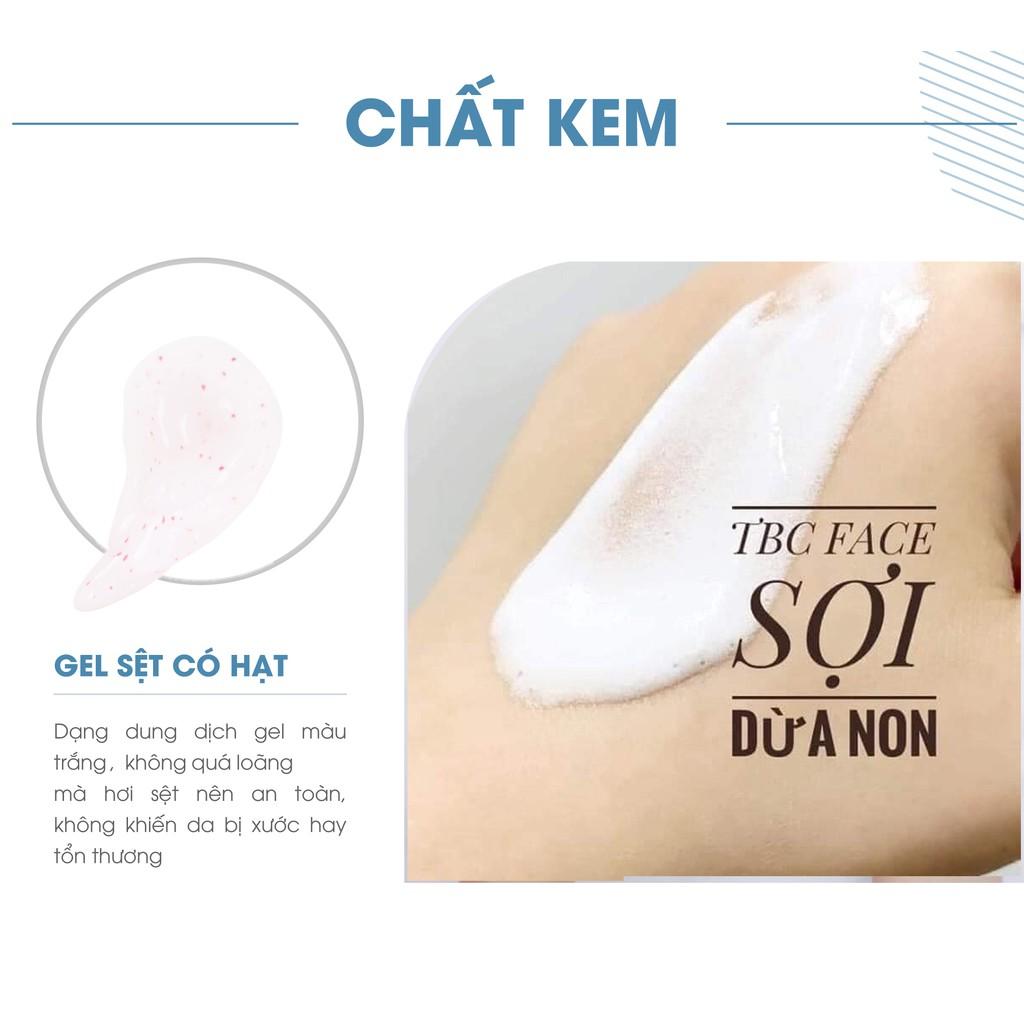 Tẩy tế bào chết da mặt, muối sợi dừa non Acosmetics - Giúp làm sạch da mặt và làm mờ thâm sạm