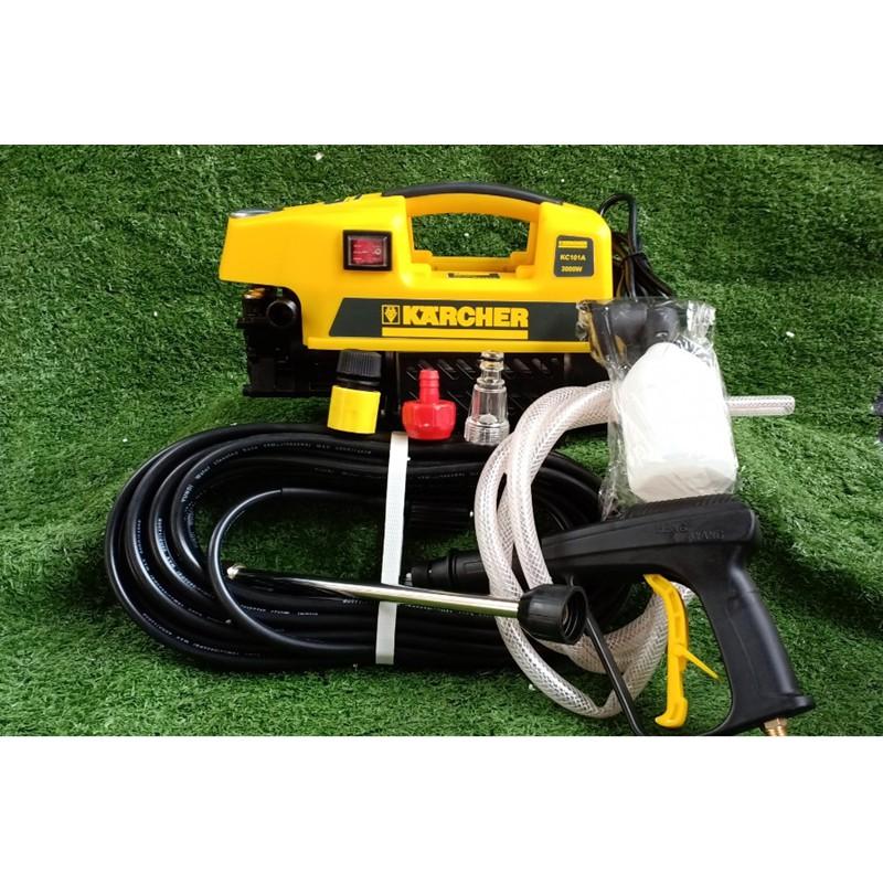 Máy rửa xe công suất mạnh 3000W dây 15m tặng bình xà phòng và đầu nối súng dài - Máy rửa xe công suất 3000W - Máy rửa xe