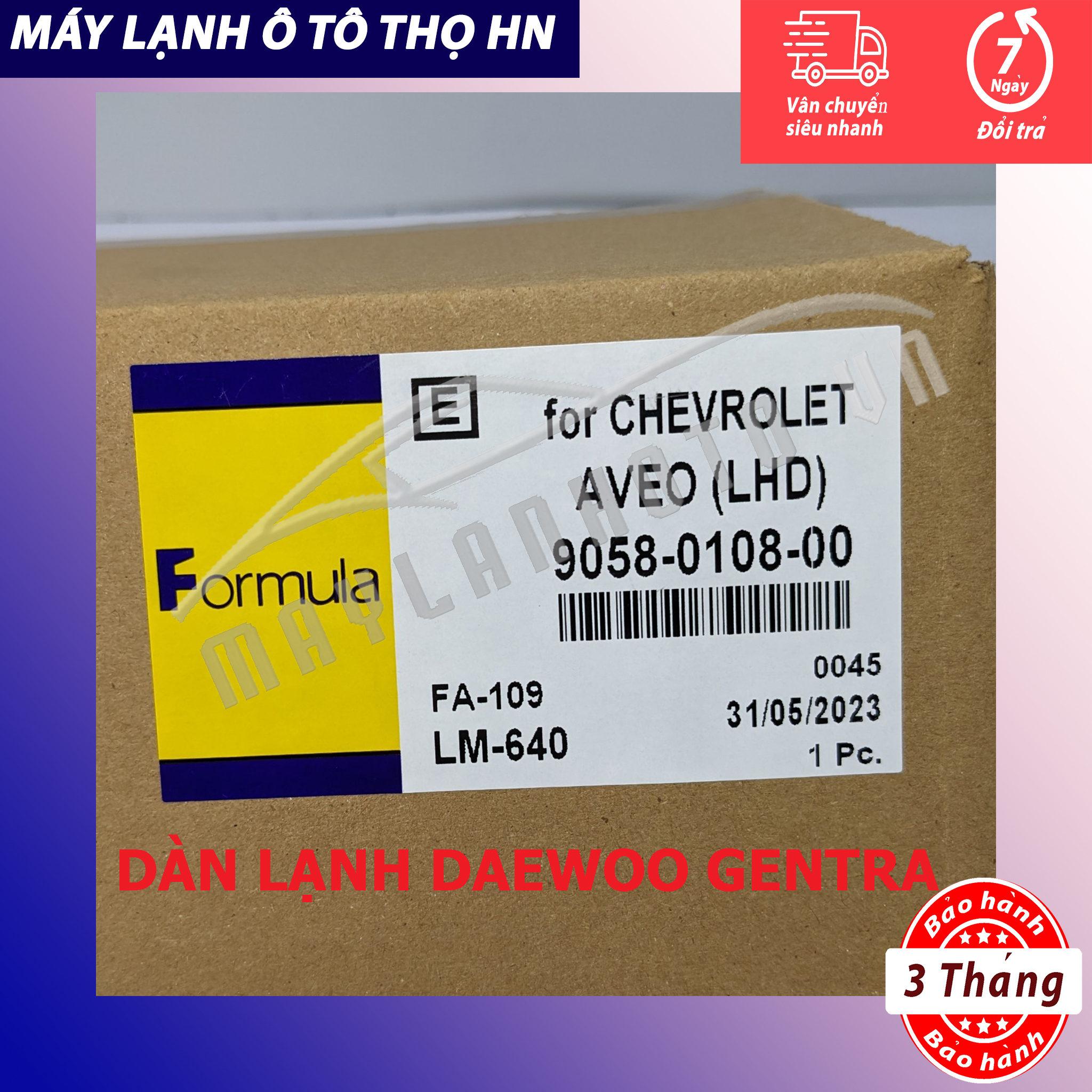 Dàn lạnh DW Gentra - Chevrolet Aveo 2003-2014 hàng xịn Hàn Quốc /Thái Lan 03 04 05 06 07 08 09 10 11 12 13 14