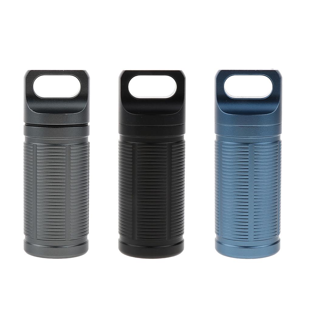 Titanium Outdoor Travel Waterproof Pill Case Box Mini Tablets Container Capsule Storage Bottle Emergency Drug Medicine Holder