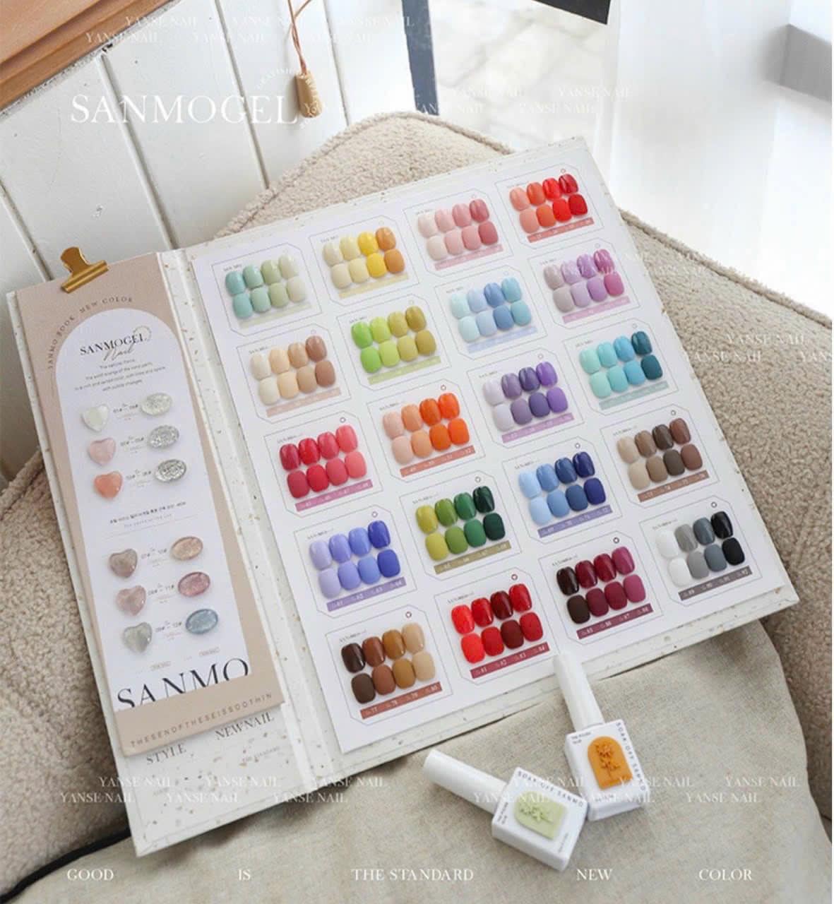 Set sơn 92 màu làm nail tặng kèm bảng màu và bass top cùng hãng