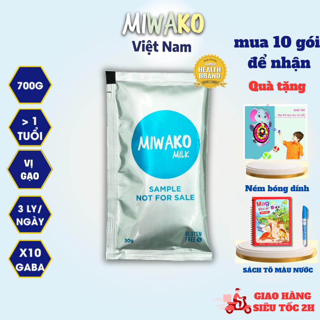 Sữa Công Thức Hạt Thực Vật Hữu Cơ MIWAKO Vị  Gạo gói 30g x 1 gói - Date 30/05/2025