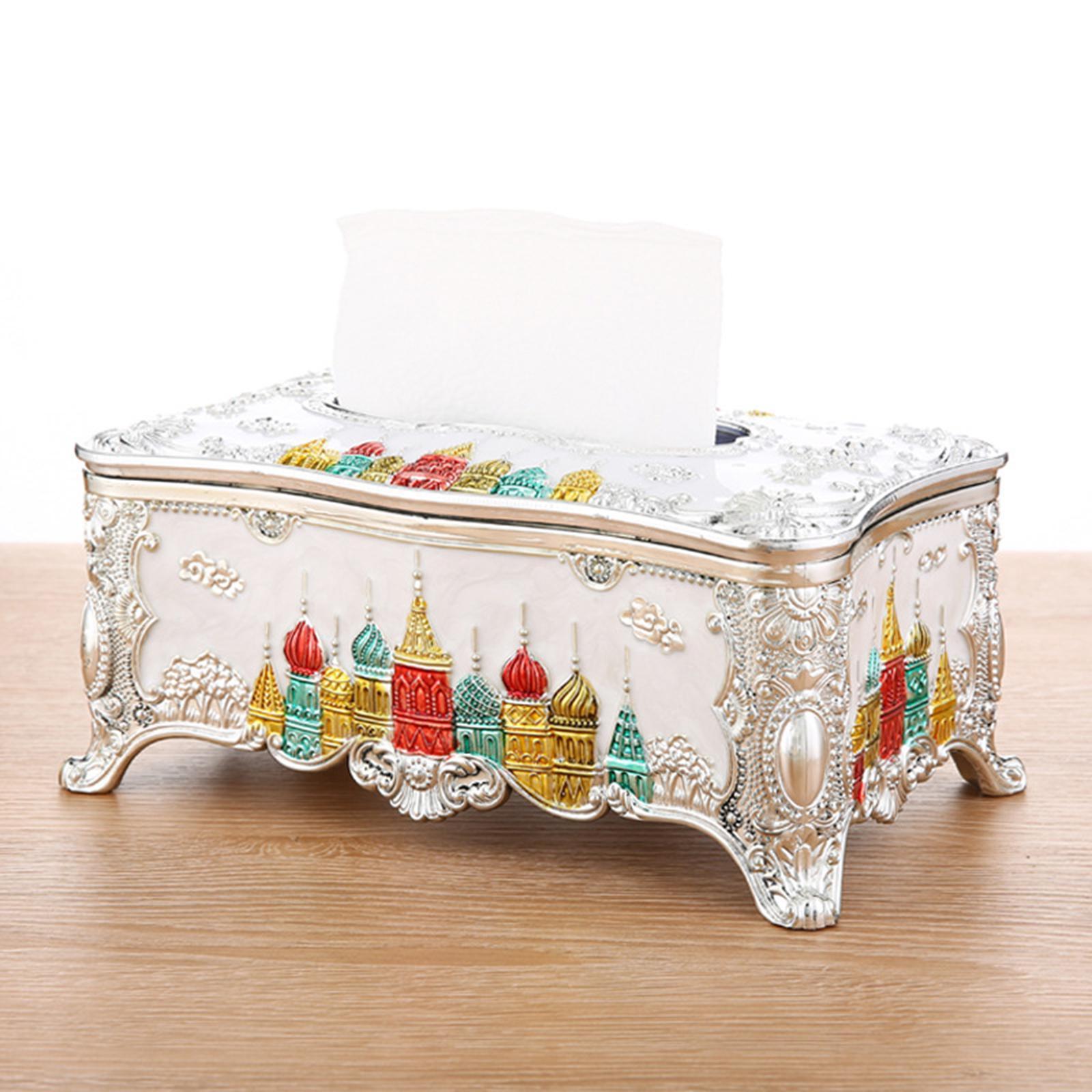 2pcs Beautiful Tissue Box Holder Storage Box Dispenser