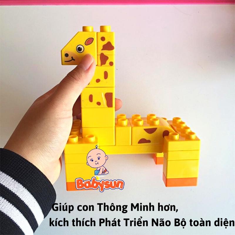 Mô hình lắp ráp con vật 3D, đồ chơi xếp hình sáng tạo 102 chi tiết