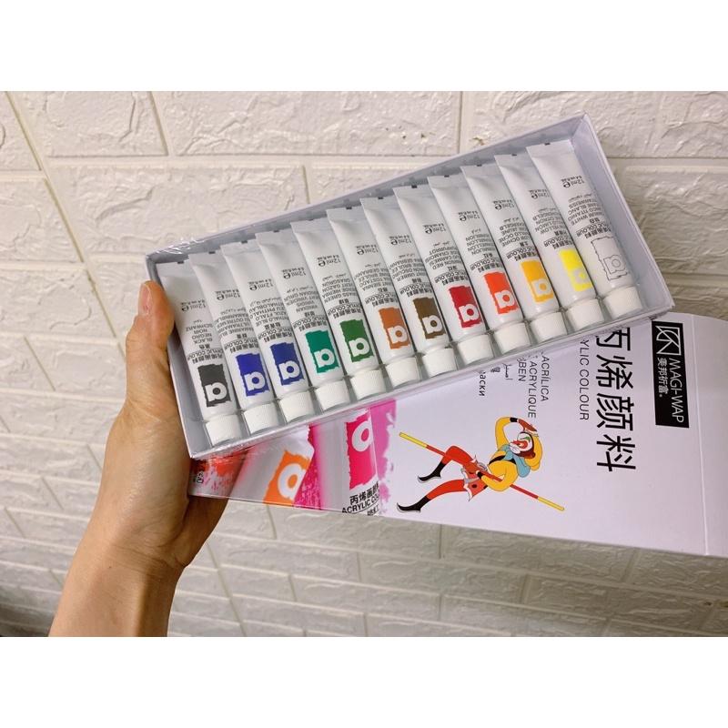 Set màu vẽ cọ bản, màu vẽ nail