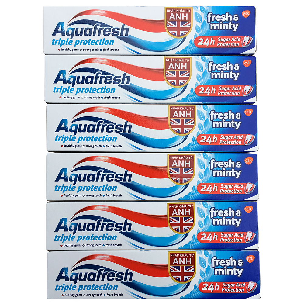 Combo 2 Kem Đánh Răng Aquafresh Fresh &amp; Minty (100ml)