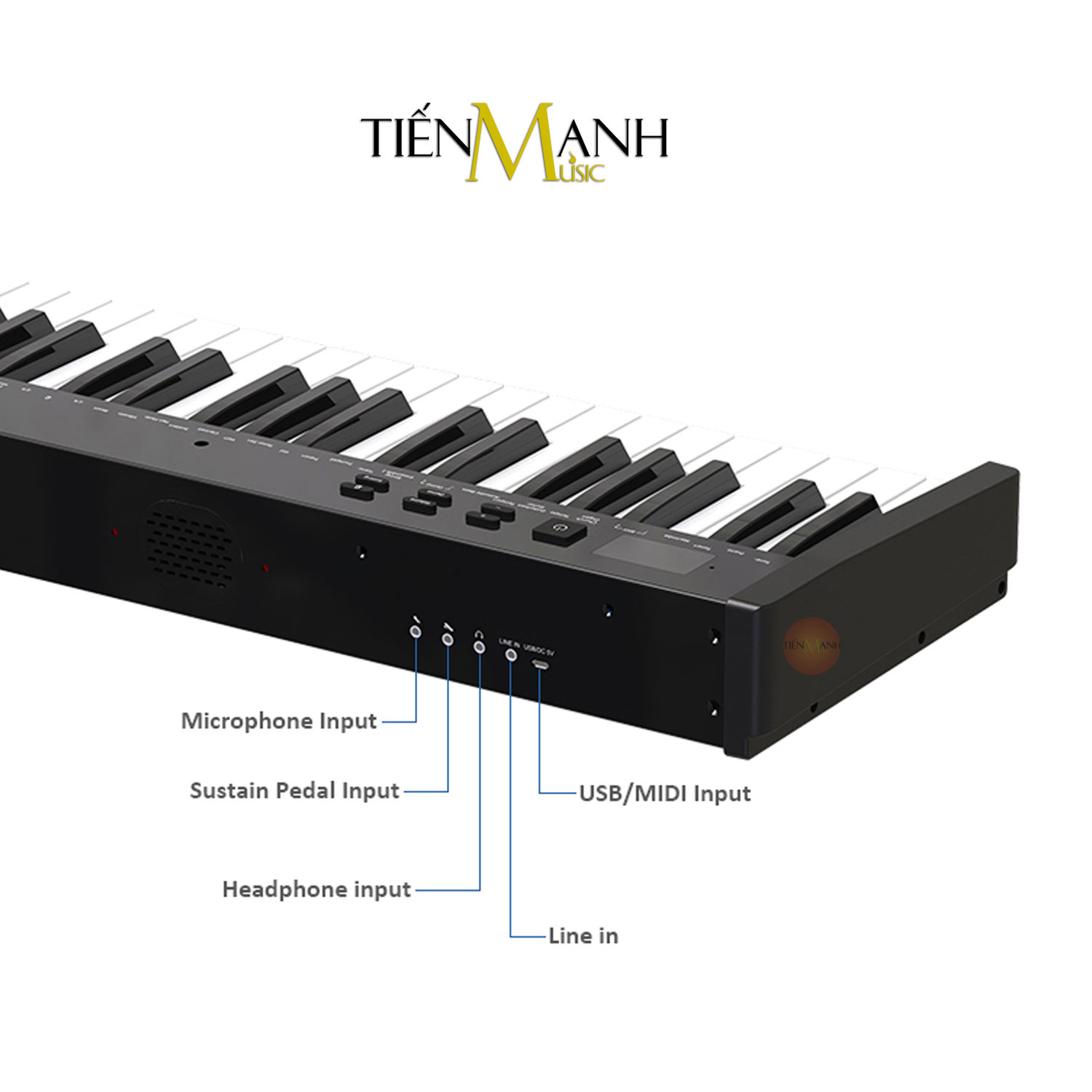 Đàn Piano Điện Konix PH61S - 61 Phím nặng Cảm ứng lực Có Loa Hàng Chính Hãng - Kèm Móng Gẩy DreamMaker