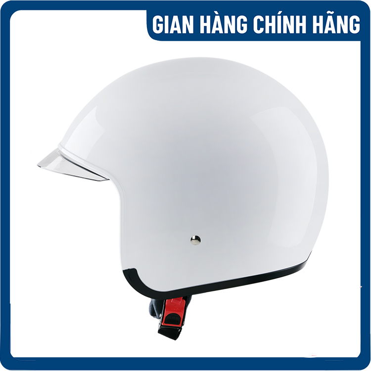 Nón bảo hiểm 3/4 Royal M139 - Trơn - Trắng xà cừ - Kính âm sành điệu - Lót nón tháo rời - Hàng chính hãng - Bảo hành 12 tháng