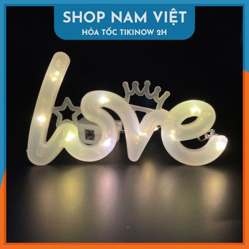 Đèn Led Chữ LOVE Trang Trí Bánh Kem, Hộp Quà, Cây Thông