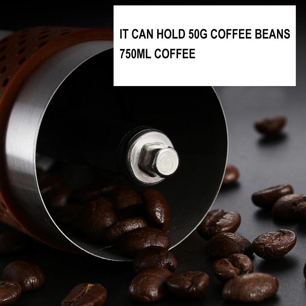 Stainless Steel Ceramic Burr Manual Coffee Grinder Portable Hand Crank Mill