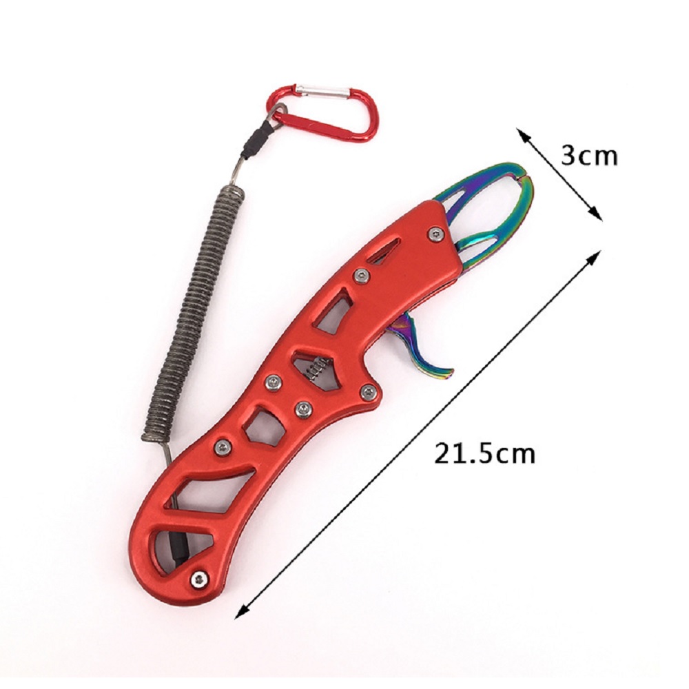 Kìm kẹp gỡ cá đa năng FM1882 có kích thước dài 21.5cm x rộng 3cm, được làm từ thép không gỉ ss304