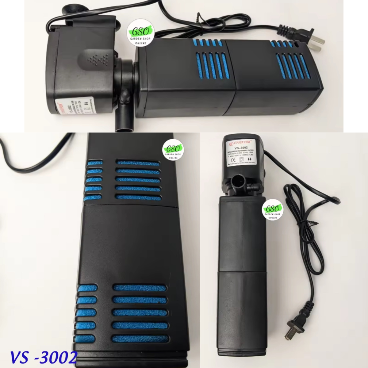 Lọc đứng Vipsun Vs-3002 máy lọc nước và tạo oxy cho hồ cá