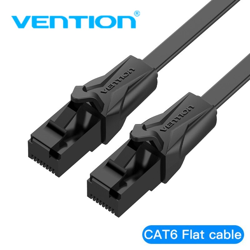 Dây Cáp Mạng Ethernet Cat6 Vention, Dạng Dẹt - Hai Đầu Đúc Sẵn Utp, Dài 1M Đến 15M - Hàng Chính Hãng - 10M