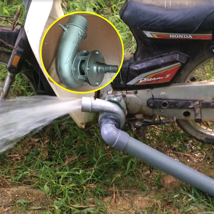 Bơm Nước Gắn Xe máy Đầu Ra 76