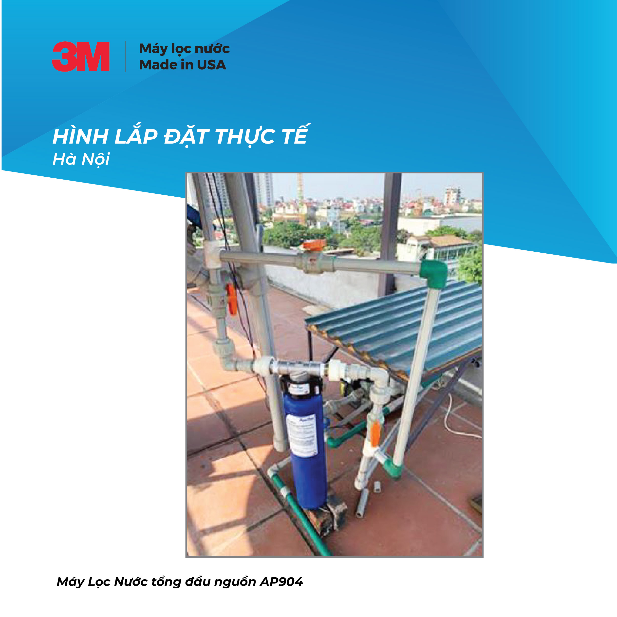 Combo Hệ Thống Lọc Nước Tổng Đầu Nguồn AP904 + Lọc Thô 3M - Hàng Chính Hãng 3M