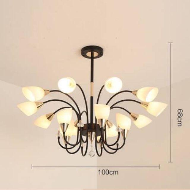 Đèn Chùm Hiện Đại 15 Bóng_có Quà Tặng - CH81768-15 - đèn chùm bông hoa 15 tay0