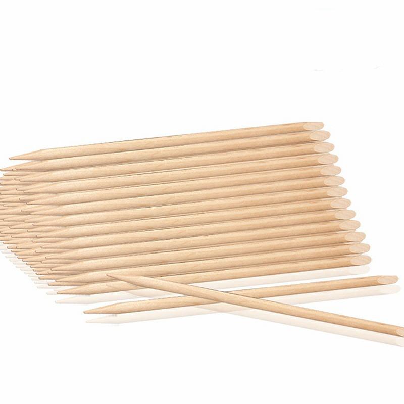 Hot Sale Fake Nail Fake Nail Tools Orange Sticks Wood Marks Dead Skin Push Double Headed Drill Rod Cleaning Nail Polish 7.5cm HB