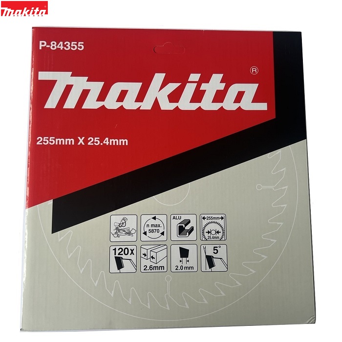 Lưỡi cưa nhôm Makita CHÍNH HÃNG 255mm 120 răng P-84355