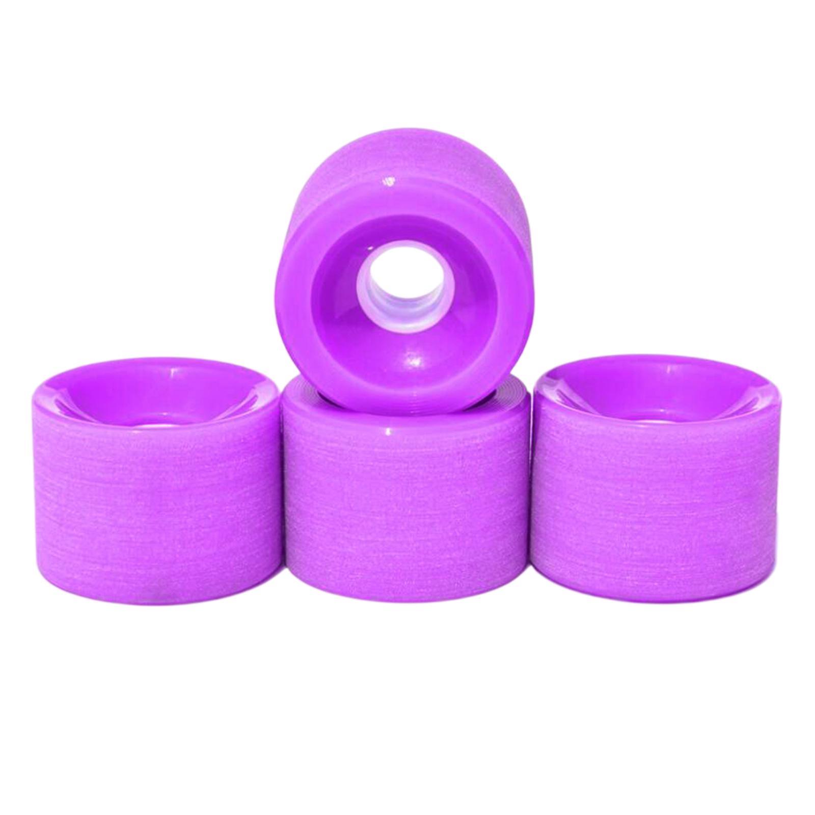 4Pieces Longboard Wheels Set 70x51mm Skate Board PU Roller 78A Wheel Black