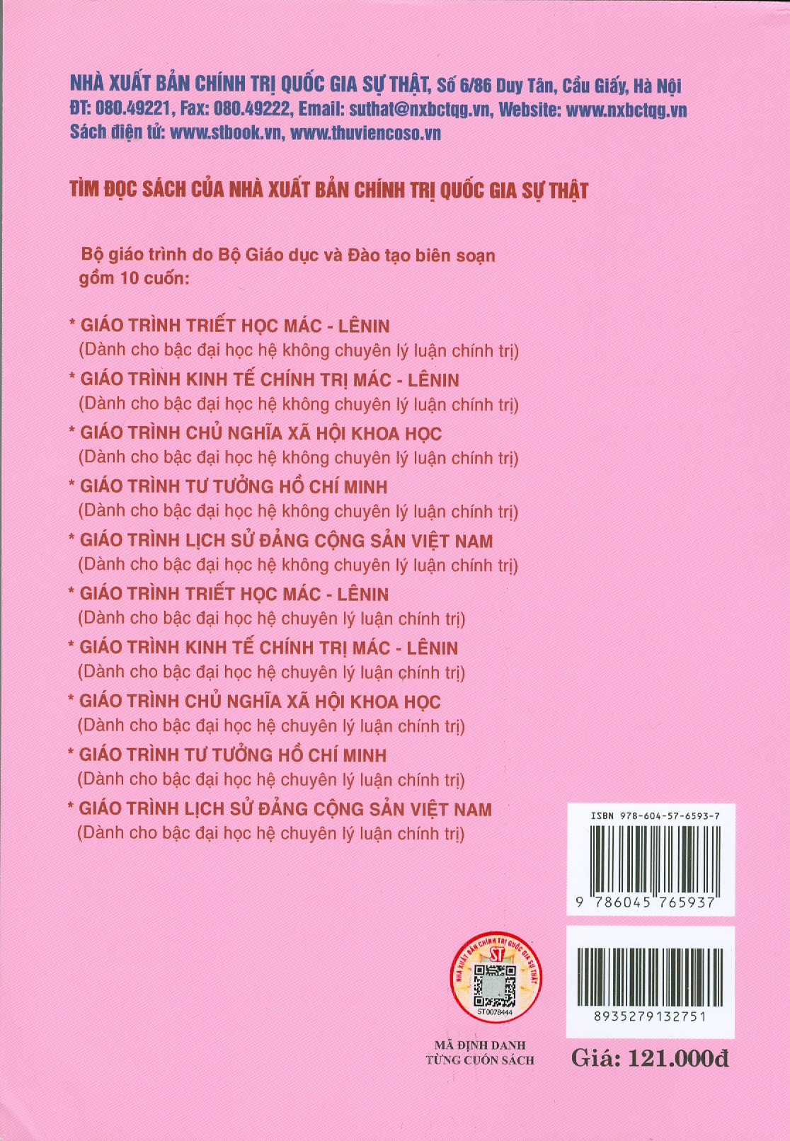Giáo Trình Triết Học Mác – Lênin - Bộ mới năm 2021
