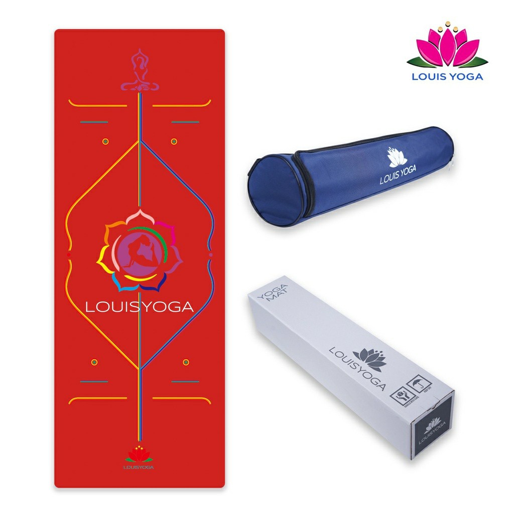 Thảm tập yoga cao su cao cấp 183x68x0.5cm định tuyến - Chống thấm, chống trơn, trượt - Thương hiệu QUEEN