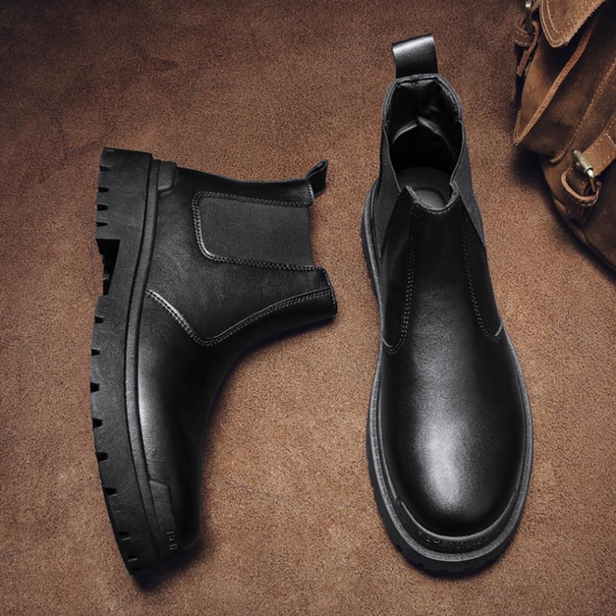 Hàng cao cấp BST Chelsea boots - Giày bốt da nam - Bốt cổ cao - tăng chiều cao 7 cm Vintage S1 new 2022