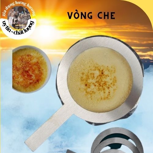 Vòng che thành ly nhựa để khò đường làm món trà sữa nướng