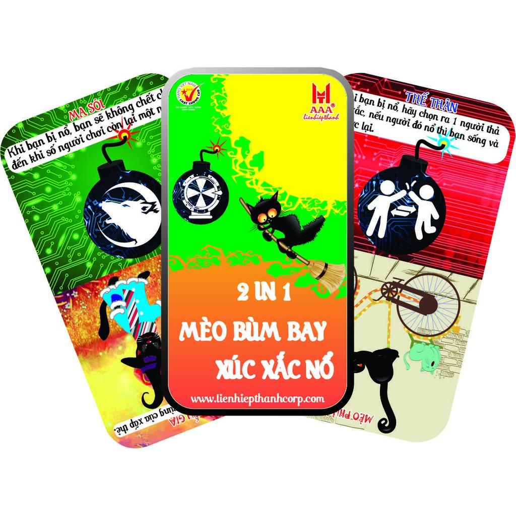 Bộ Bài Mèo Bùm Xúc Xắc Nổ 2 trong 1  Boardgame chất lượng cao,lá bài đẹp,có hướng dẫn,chơi cực vui.