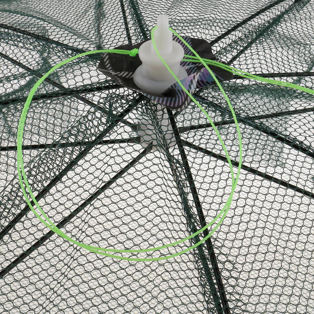 Nylon Foldable Fishing Mesh Trap Net Crab Prawn Shrimp Crayfish Bait Cast